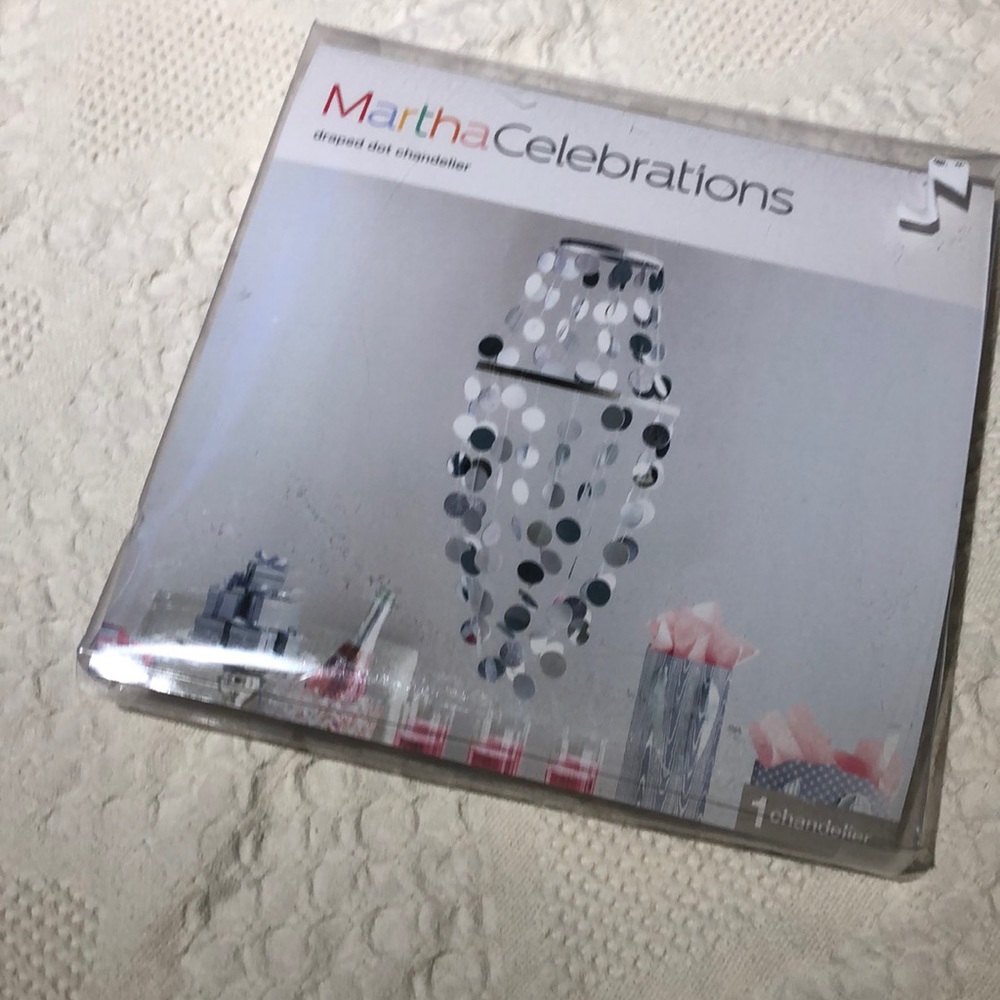 Silver and Glitter Paper Chandelier Decoration